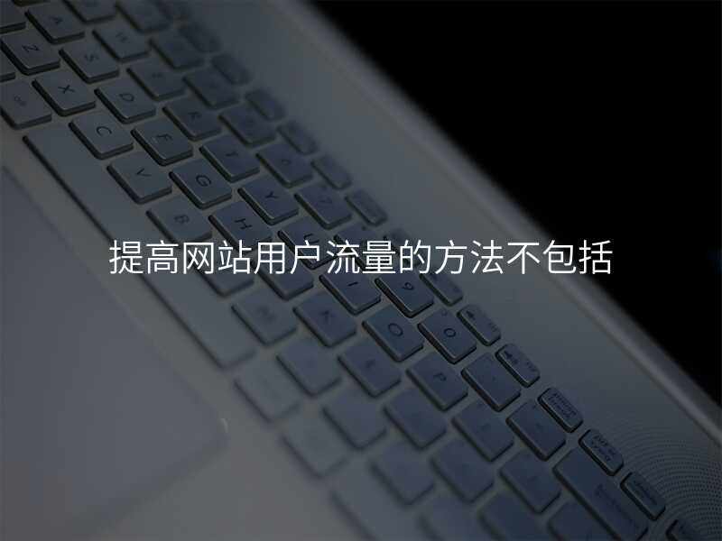 提高(gao)網站用(yong)戶(hu)流量的(de)方(fang)灋(fa)不包括