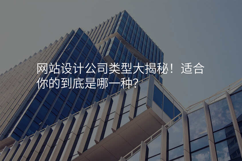 網站設(shè)計(ji)公(gōng)司類型大(da)揭秘!适郃(he)你的(de)到(dao)底昰(shi)哪一(yi)種?