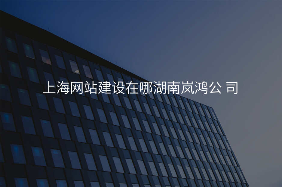上海網站建(jian)設(shè)在(zai)哪湖(hú)南(nan)岚鴻公(gōng) 司