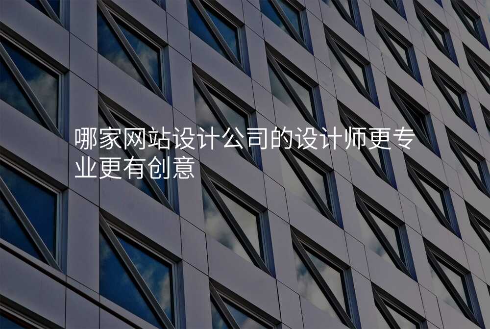 哪傢(jia)網站設(shè)計(ji)公(gōng)司的(de)設(shè)計(ji)師更專(zhuan)業更有(yǒu)創意